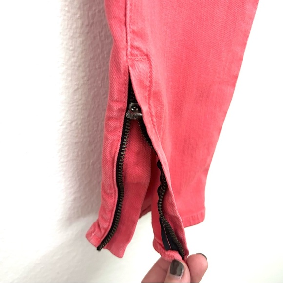 RAG & BONE The Zipper Capri Jeans Pants Skinny Ankle Cropped Coral Red Size 28 - Picture 6 of 15